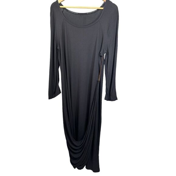 ANNETTE GORTZ Women’s Two Piece Cardigan Draped Dress Set Brown Size Large - Picture 4 of 15